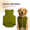 Tail N Tints Green Kurta with Golden Border for Dogs