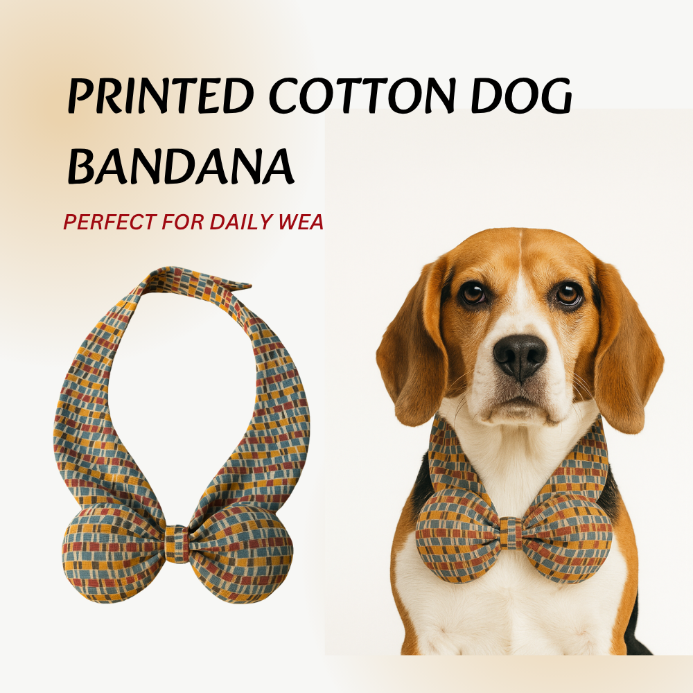 Tail N Tints Multicolour Printed Cotton Dog Bandana