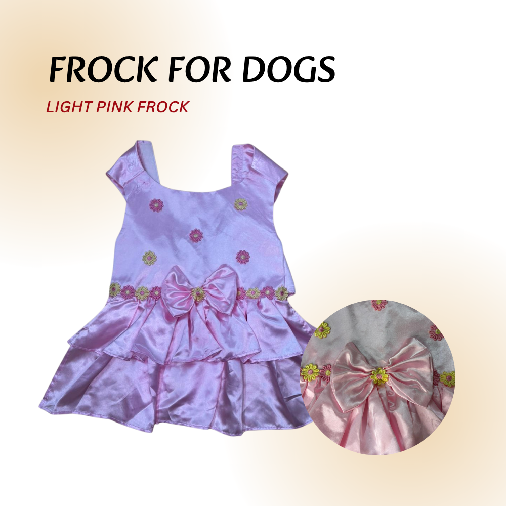 Tail N Tints Light Pink Frock for Dogs