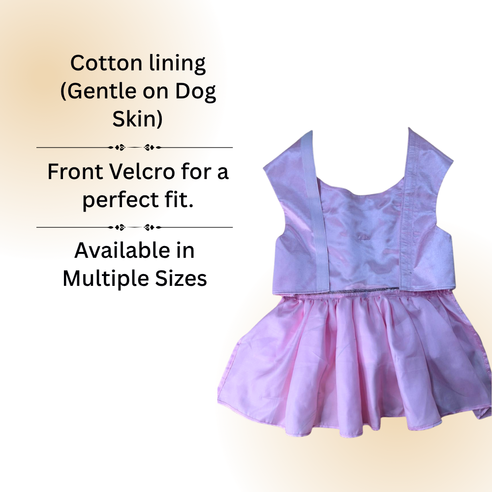 Tail N Tints Light Pink Frock for Dogs