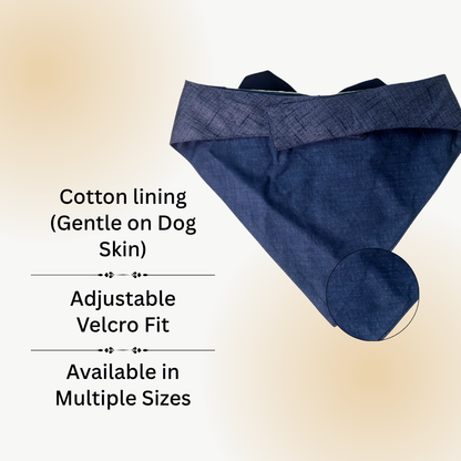 Dog grey tuxedo bandana